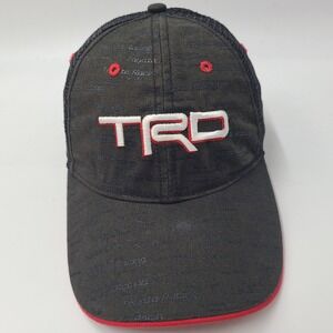 Toyota TRD Hat Adjustable Trucker Mesh Black Red Toyota Racing Development Men
